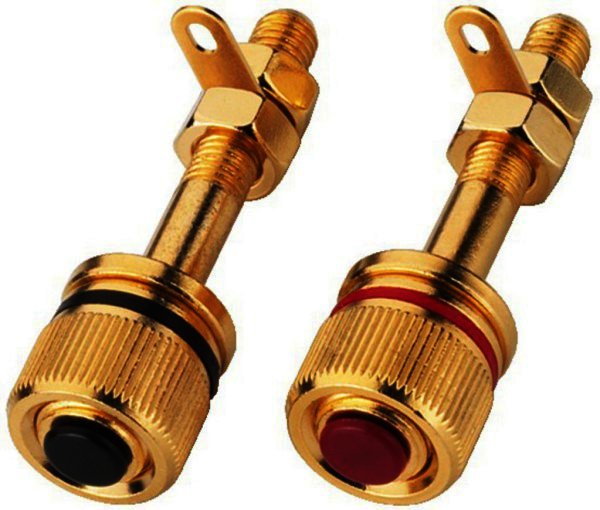 Polklemmen PRO VII, vergoldet, 1 Paar, Kabel bis 16mm²