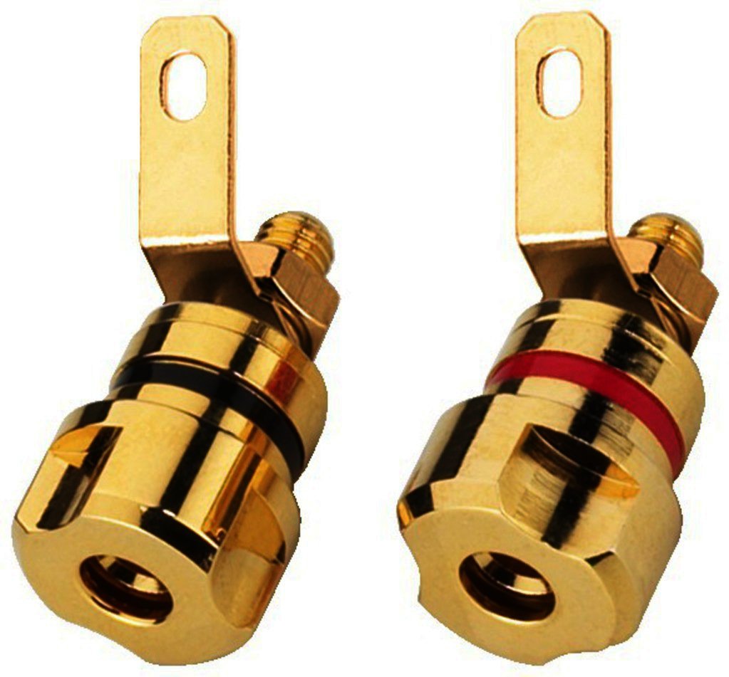Monacor BP-260G Lautsprecher-Polklemmen-Paar, vergoldete Ausführung